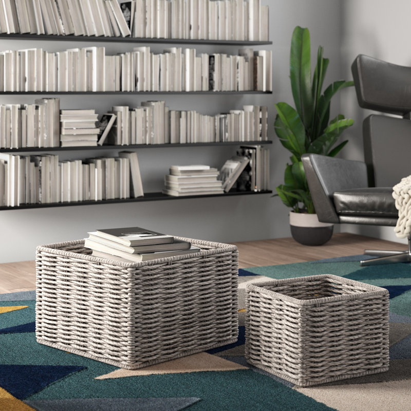 Wayfair Basics 2-tlg. Korb-Set aus Korbgeflecht & Bewertungen | Wayfair.de